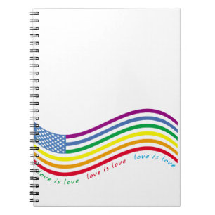 Caderno Espiral bandeira LGBT