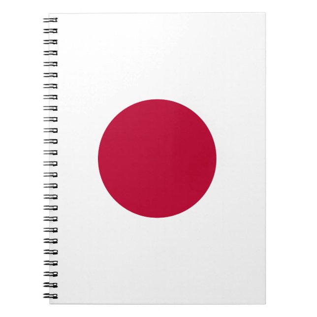 Caderno Espiral Bandeira Nacional do Japão Nisshoki (Frente)