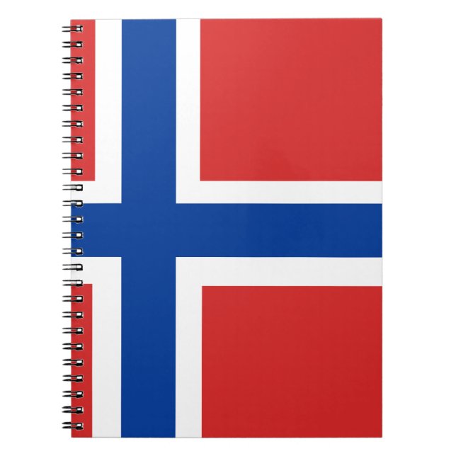 Caderno Espiral Bandeira Norueguesa Personalizada (Sinalizador Nor (Frente)