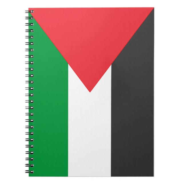 Caderno Espiral Bandeira Palestina Livre sob medida (Frente)