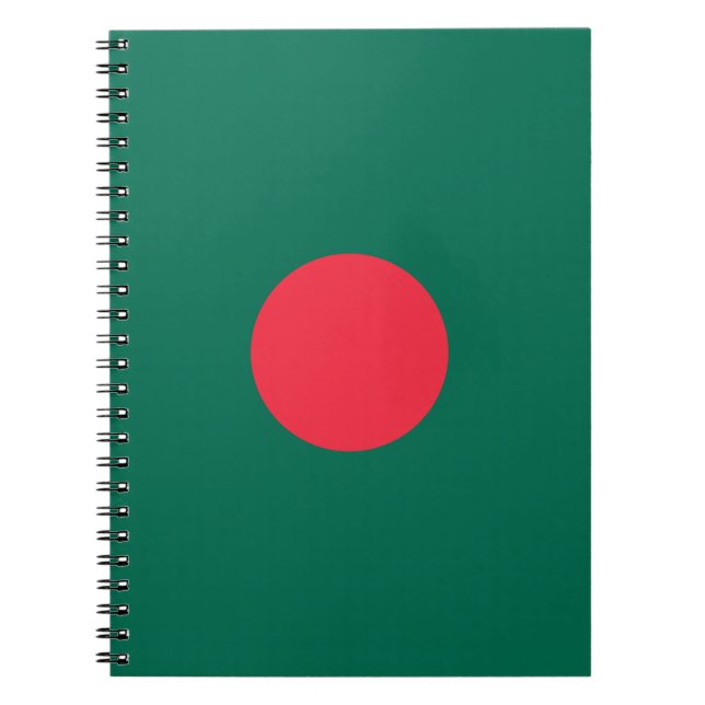 Caderno Espiral Bandeira Patriótica Bangladesh (Frente)