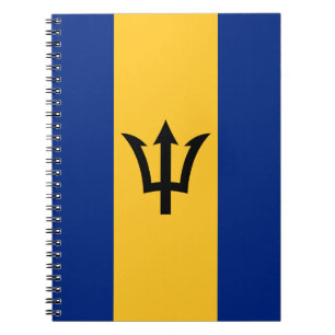 Caderno Espiral Bandeira Patriótica Barbados