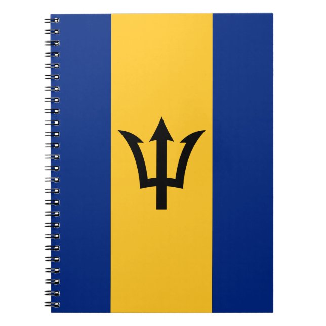 Caderno Espiral Bandeira Patriótica Barbados (Frente)