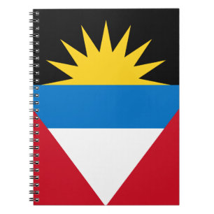 Caderno Espiral Bandeira patriótica de Antígua e de Barbuda