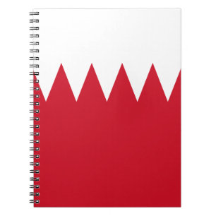 Caderno Espiral Bandeira Patriótica do Bahrein