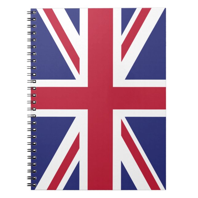 Caderno Espiral Bandeira Patriótica do Reino Unido (Frente)
