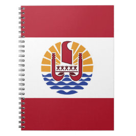Caderno Espiral bandeira Polinésia Francesa