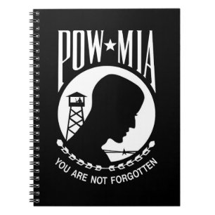 Caderno Espiral Bandeira POW MIA: Soldados Desaparecidos da Guerra