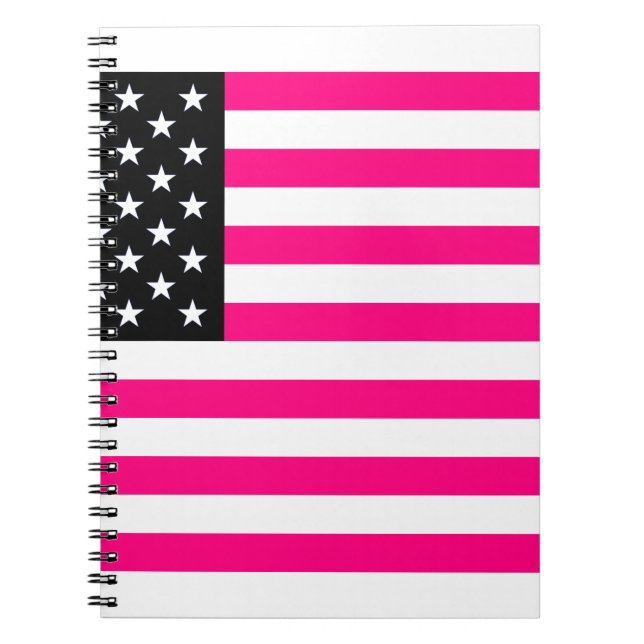 Caderno Espiral bandeira rosa americana (Frente)
