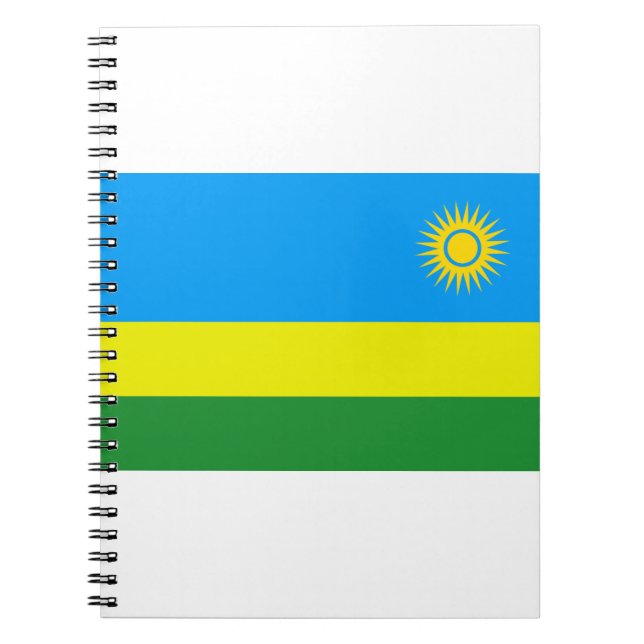 Caderno Espiral bandeira ruanda (Frente)