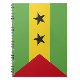 Caderno Espiral bandeira São Tomé e Príncipe