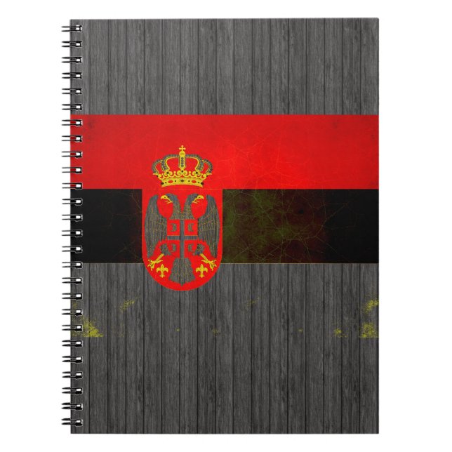 Caderno Espiral Bandeira sérvio nervosa moderna (Frente)