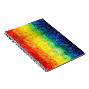 Caderno Espiral Bandeira tie-dye da SlipperyJoe's arco-íris pressi