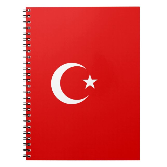 Caderno Espiral Bandeira turca (Frente)