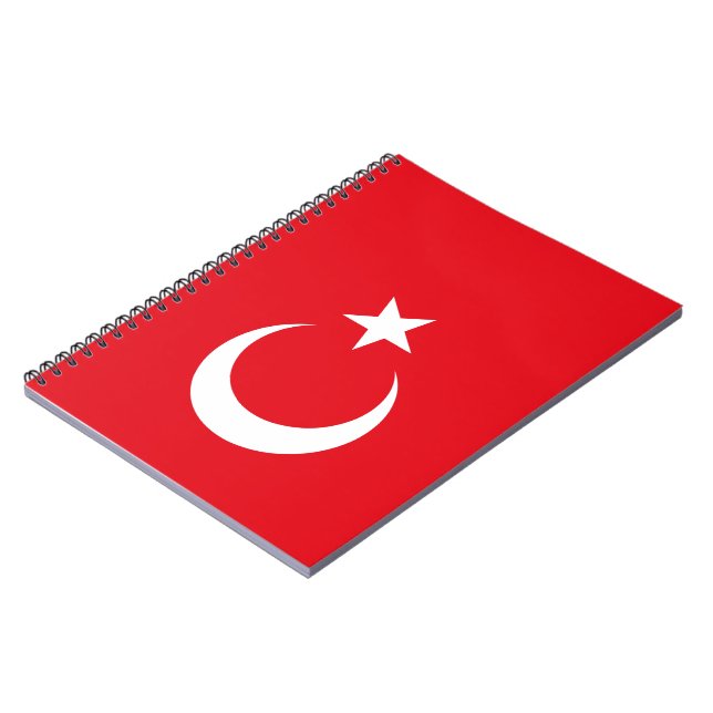Caderno Espiral Bandeira Turca (Turquia) (Left Side)
