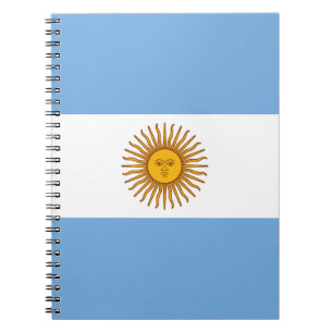 Caderno Espiral Bandera de bandeira da Argentina