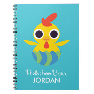 Caderno Espiral Bandido da páscoa do celeiro do Peekaboo o
