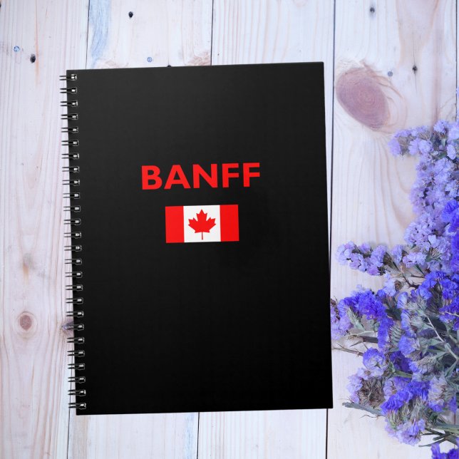 Caderno Espiral Banff Canada Flag Dark Color (Criador carregado)