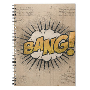 Caderno Espiral BANG! Vintage Comic Book Steampunk Pop Art