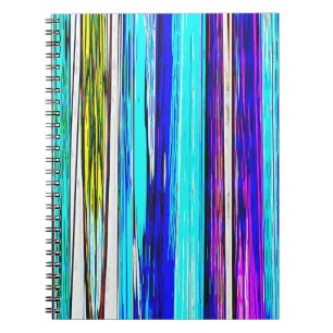 Caderno Espiral Banhas Abstrato azuis 606