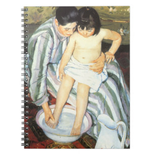 Caderno Espiral Banho da Criança por Mary Cassatt Impressionismo V