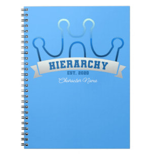 Caderno Espiral Banner do logotipo da hierarquia com o nome