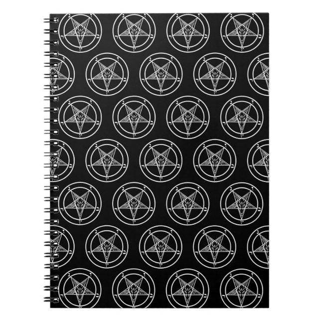 Caderno Espiral Baphomet Pentagram Satanic (Frente)