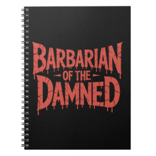 Caderno Espiral Bárbaro do Maldito Horror Gótico