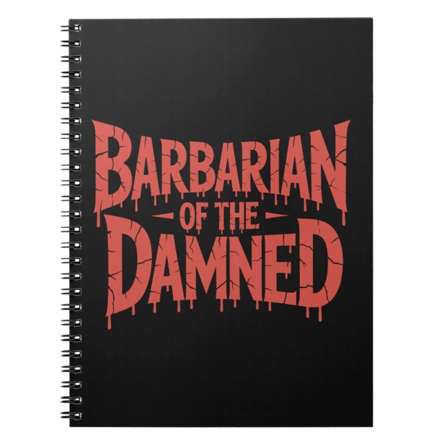 Caderno Espiral Bárbaro do Maldito Horror Gótico (Frente)