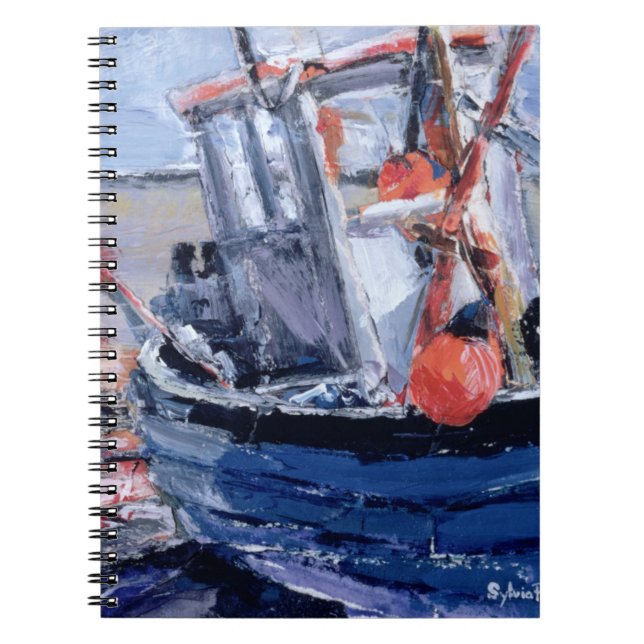 Caderno Espiral Barco com bóia vermelha (Frente)