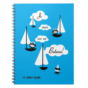 Caderno Espiral Barco do un do sur dos suis de Je!