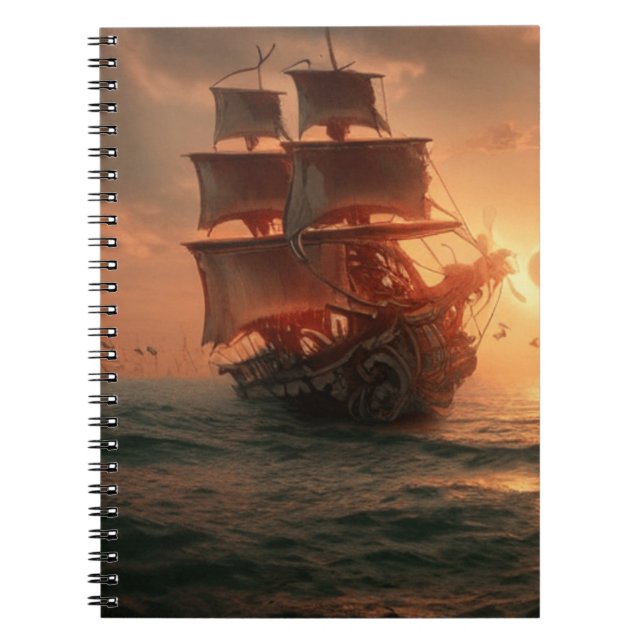 Caderno Espiral Barco pirata (Frente)