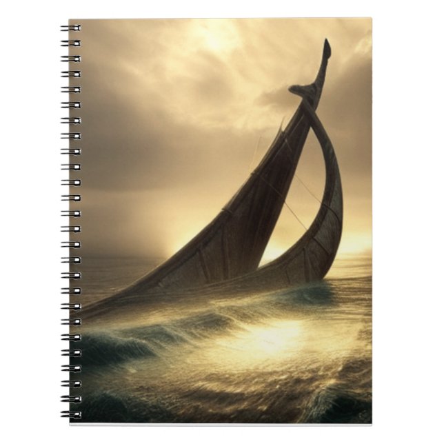 Caderno Espiral barco viking (Frente)