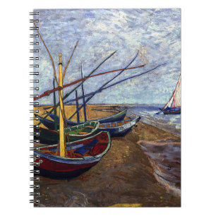 Caderno Espiral Barcos de Pesca na Praia