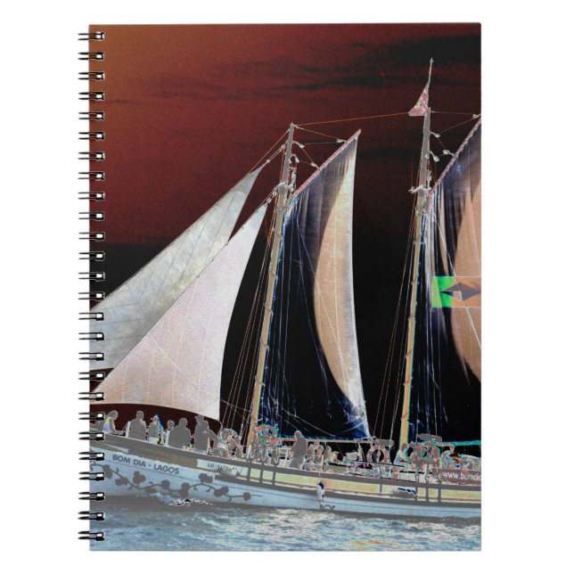 Caderno Espiral Barcos sob vela (Frente)