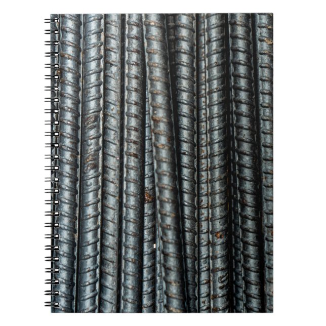 Caderno Espiral Bares de metal preto (Frente)