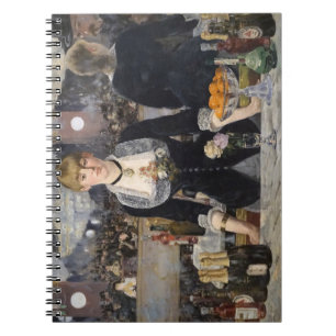 Caderno Espiral Barmaid Girl vitoriana em Folies Bergere, França
