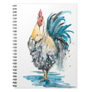 Caderno Espiral Barra do Rooster - Retrato de Aquarela