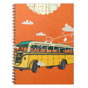 Caderno Espiral Barramento Vintage: Plano de fundo de textura das