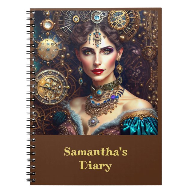 Caderno Espiral Barroco Steampunk Princess (Frente)