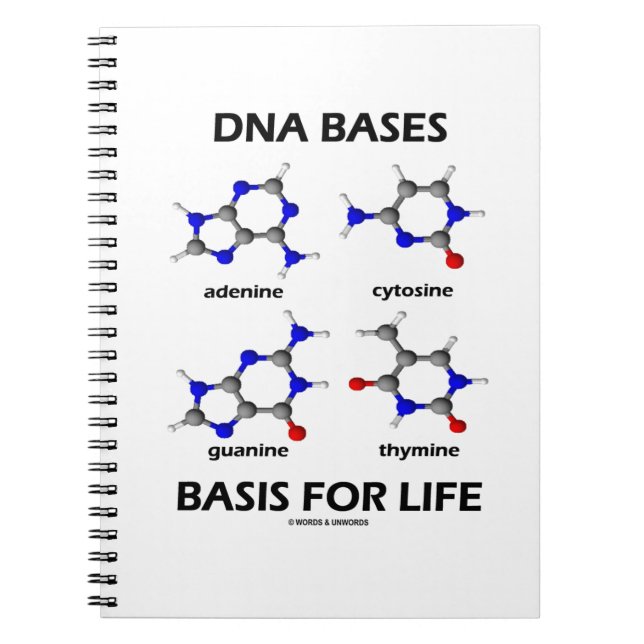 Caderno Espiral Base De DNA Para A Estrutura Molecular Da Vida (Frente)