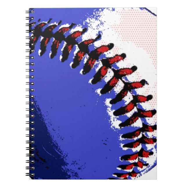 Caderno Espiral Baseball de pop Art (Frente)
