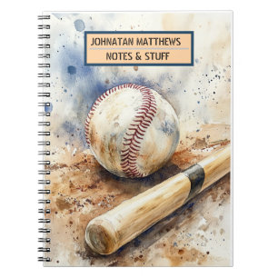 Caderno Espiral Baseball de volta aos esportes escolares Foto Note