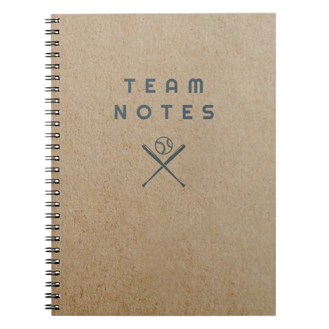 Caderno Espiral Baseball Notes- for Coaches, Players & Fans (Frente)