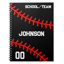 Caderno Espiral Baseball Personalized Team Sport 