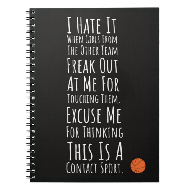 Caderno Espiral Basketball Gifts Girls Player Women Female For Her (Frente)