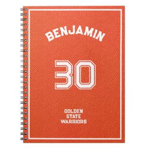 Caderno Espiral Basquete Personalizado Texturizado Laranja
