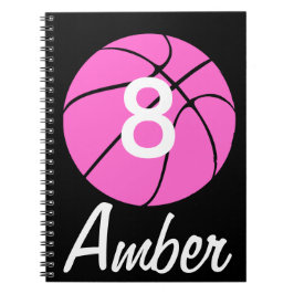 Caderno Espiral Basquete Rosa Personalizado