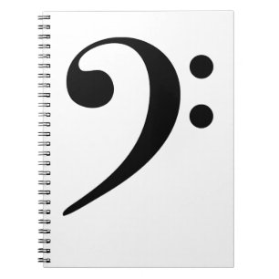 Caderno Espiral Bass Clef Music