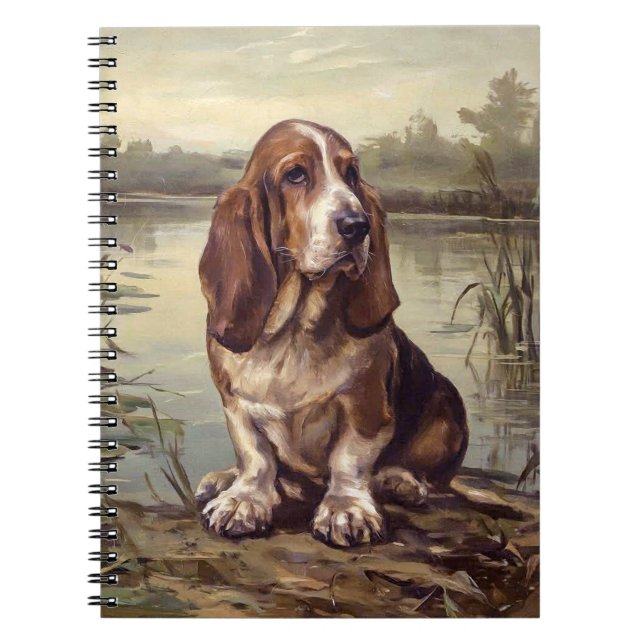 Caderno Espiral Basset Hound (Frente)